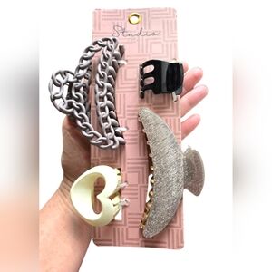 Studio - Hair Claw Clip Set - New
